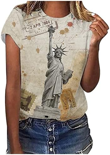 4 de julho T-shirt Mulheres Independência Dia Impresso