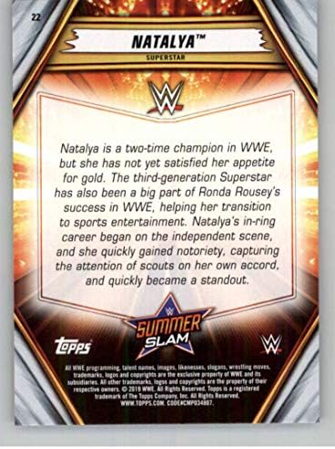2019 Topps WWE Summerslam Bronze 22 Natalya Wrestling Trading Card