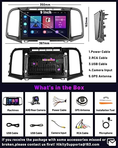 Hikity Android 11 estéreo 2G+32g para 2009- Toyota Venza Radio com Apple CarPlay Android Auto-Touch Tela Touch