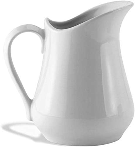 Teoch Creamer Pitcher com alça, porcelana branca fina, 4 onças