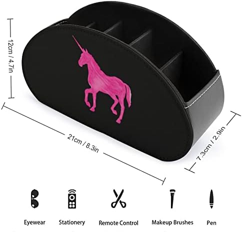 Pink Unicorn Horse Impresso TV Remote Organizer Box Control titular
