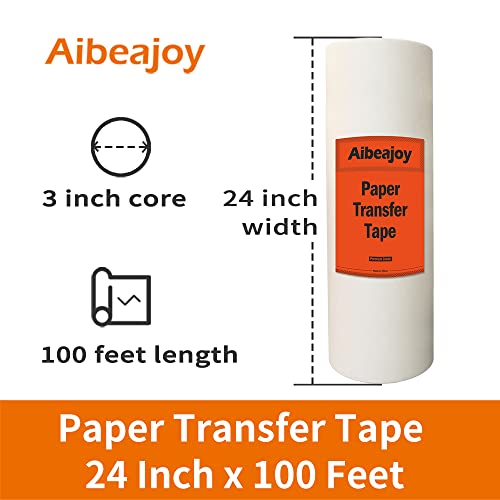 Transfira fita adesiva para vinil 24 polegadas x 100 pés de fita de papel máscara com adesivo Layflat. Fita de aplicação