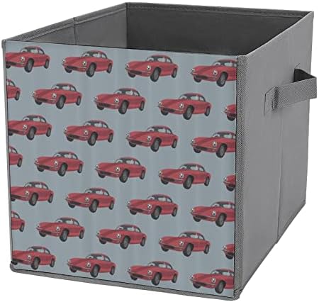 Caixas de armazenamento dobráveis ​​de carros bolhas caixas de cubos de tecido de tecido com alças para brinquedos de roupas, 11x11x11