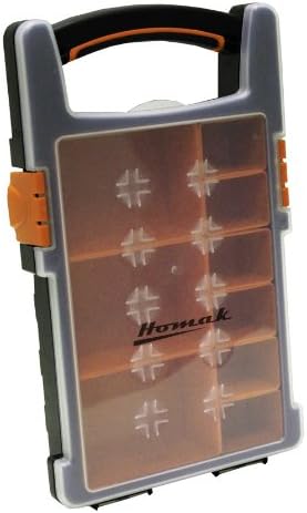 Organizador de plástico Homak com 9 caixas removíveis, HA01109225, Orange