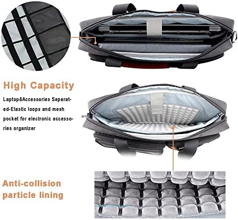 Lepsjgc 13.3-15.6 Caso de laptop de computador de negócios multifuntional, unissex espaçoso laptop manga bolsa de mensagens de ombro