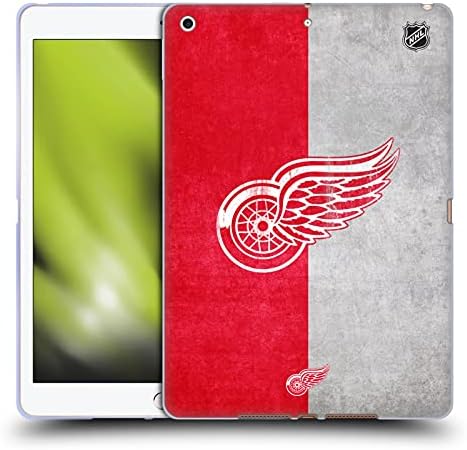 Projetos de capa principal licenciados oficialmente NHL Meio angustiado Detroit Red Wings Soft Gel Case compatível com Apple iPad 10.2 2019/2020/2021