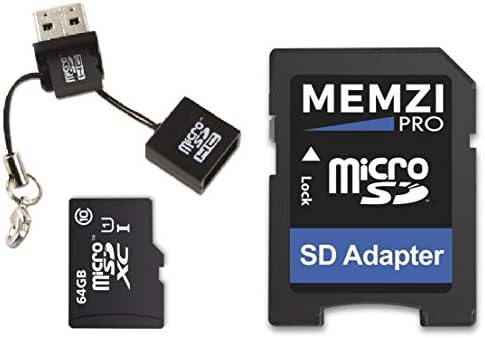 MEMZI PRO 64 GB 90MB/S CLASSE 10 MICRO SDXC CARTÃO DE MEMÓRIA COM ADAPTOR SD E LEITOR DE USB PARA VITAÇÃO AC800 ou Dragon