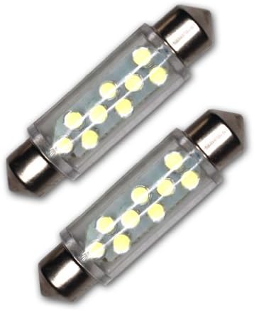 Tuningpros ledhmsl-42m-b9 lâmpadas de lâmpadas LED de luz de alta montagem de alta montagem festões de 42 mm, 9 led azul 2-PC Conjunto