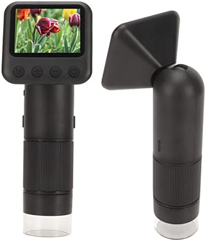 Microscópio digital de mão, 800x 2in Microscope USB Coin Meltifier, HD LCD Screen Câmera de bolso portátil recarregável com luz ajustável