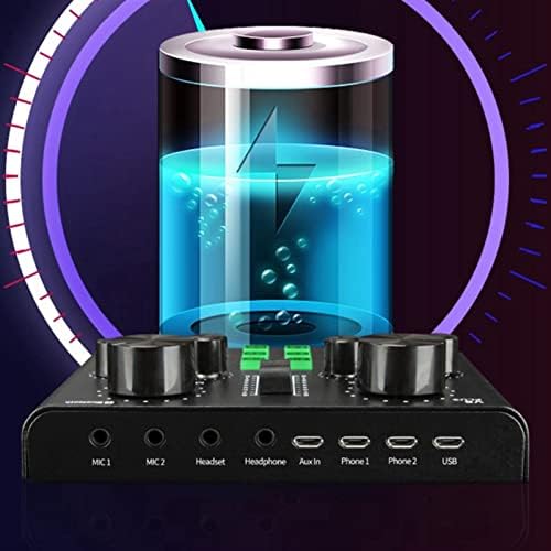 Cartão de som Zhierpius, V8 Plug Sound Card para transmissão ao vivo Card de trocador de voz com múltiplos efeitos sonoros,