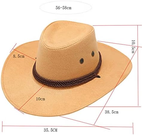 Cattleman clássico masculino chapéu de cowboy ocidental para homens mulheres clássicas roll up chapéu fedora com chapéus de cinto para adultos