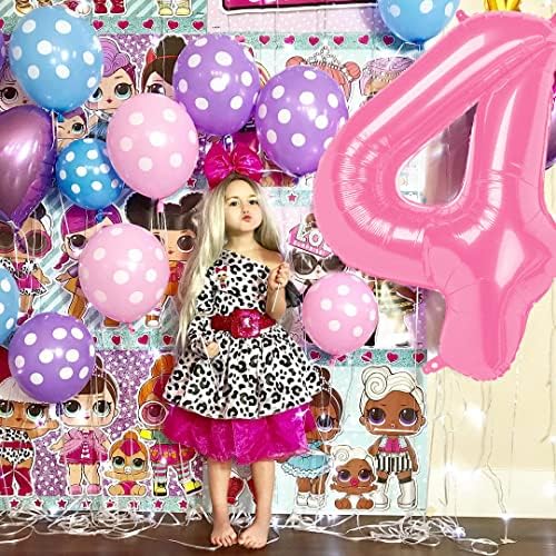 Número de 40 polegadas Balão 2, rosa Duas decorações de aniversário do número de balões, Mylar Balloons Segundo Decorações de Aniversário,