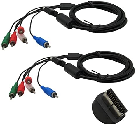 Componente HDTV de alta resolução RCA AV Audio Video Cable 180 cm/6ft 2pcs para PS3 e PS2 PlayStation 2pcs por Haoyu