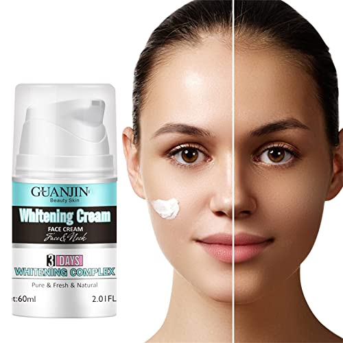 Guanjin Whitening Cream Face Hidratante, 3 dias de branqueamento hidratante do rosto, creme de rosto puro e fresco