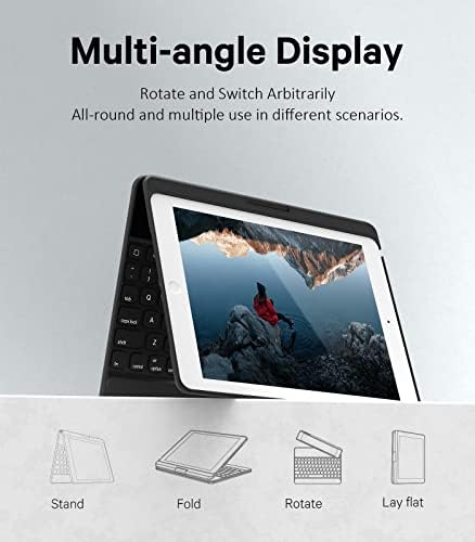EarTo Ipad Caso de 6ª geração com teclado, teclado iPad 5ª geração, iPad Air 2, Air 1, Pro 9,7 polegadas, 7 coloras de cor,