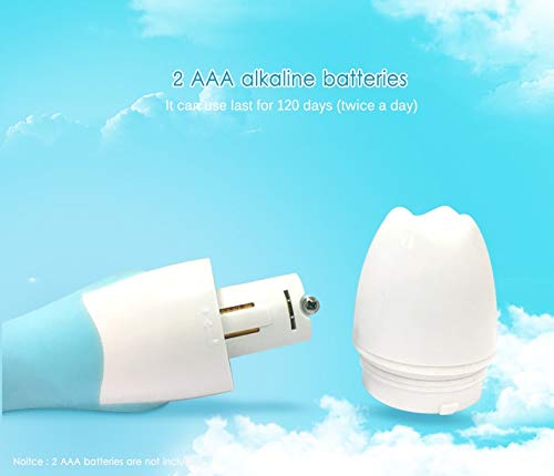 Escova de dentes elétrica sônica por 0-3 anos infantil crianças bebedeiras bateria de dentes automáticos pincel waterpro de presente de luz led branca
