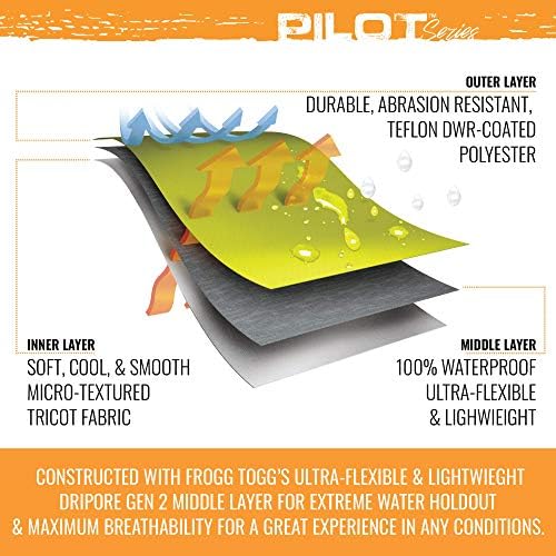Frogg Toggs Men's Pilot II Guia babador de chuva respirável à prova d'água