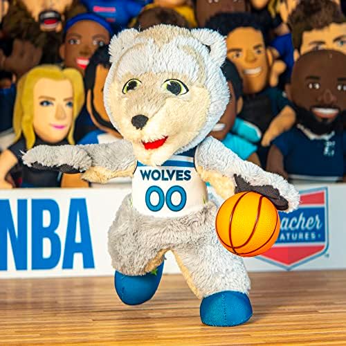 Bleacher Creaturas Minnesota Timberwolves Crunch 10 NBA Mascot Plush Figura - um mascote para brincar ou exibir
