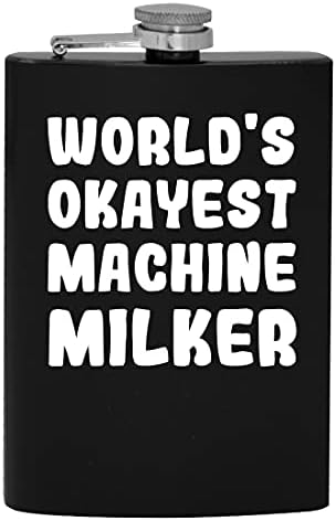 Milker de máquina mais ok do mundo - 8 onças de quadril bebendo balão de álcool
