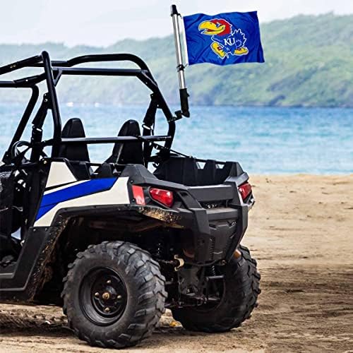 Jayhawks Golf Cart Flag Pólo e suporte de montagem do suporte