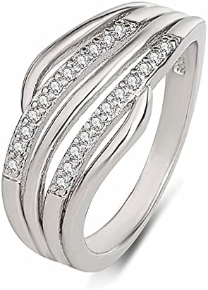 Casamentos e anéis de noivado jóias ajustáveis ​​Jóias elegantes de pedras preciosas decorações de festas de pedra de
