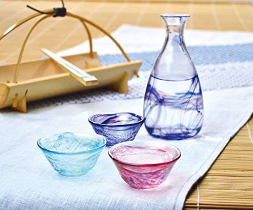 東洋 佐々 木 ガラス Toyo Sasaki Glass 42092 Copo de saquê japonês, vermelho, 1,6 fl oz