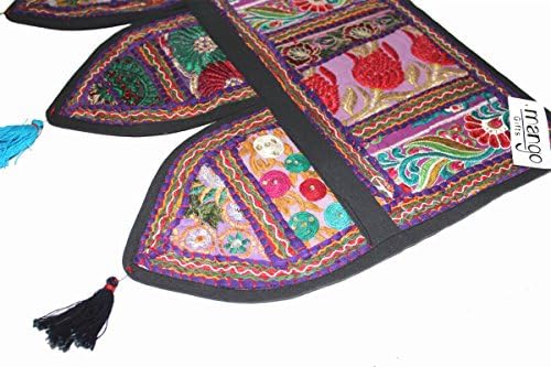 Presentes de manga, decoração de casa étnica feita à mão Toran Tapestry Bordoused Garland Door Hanging India