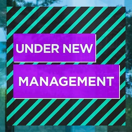 CGSignLab | Sob New Management -Modern Block Janela se apega | 5 x5