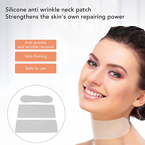 Almofadas de silicone anti rugas no pescoço, manchas de suavização de rugas de pescoço, almofadas de pescoço de silicone