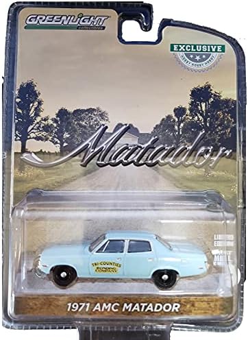 Collectibles Greenlight 30153 1971 AMC Matador - Escala Tri -Counties Bonding Company 1/64