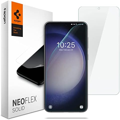 Protetor de tela sólida da Spigen Neoflex projetada para Galaxy S23 Plus [2 pacote] - Friendly Case Friendly