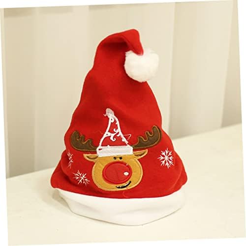 Aboofan 6 pcs festa chapéu de santa chapéu feminino boné de natal chapéu de santa vermelho xmas luxuoso Papai Noel Cap chapéus de