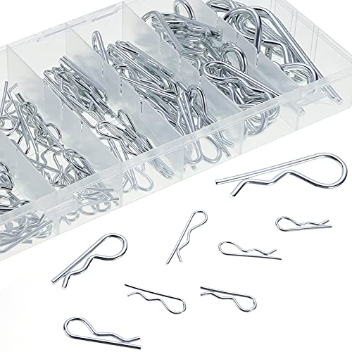 OCR 150pcs Cotter Hairpin Kit de sortimento R Clipes de cotter clipes clipes de cabelo banhado a zinco CLIPS DE CLIPS DE CLIPES