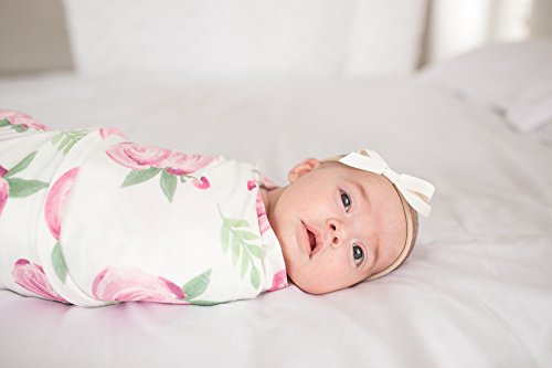 Pérola de cobre grande malha premium bebê swaddle recebendo manta de graça floral