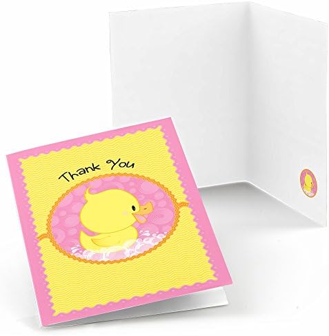 Big Dot of Happiness Pink Ducky Duck - Garota chá de bebê ou festa de aniversário de agradecimento