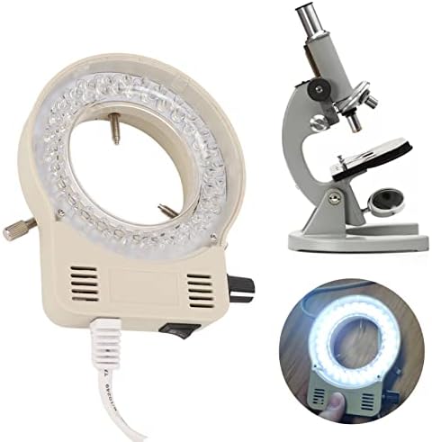 LED de luz do anel do microscópio Brilho ajustável Anel de ponto uniforme Spot Light US 100-240V
