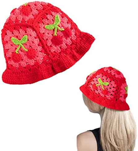 Chapéu de balde de malha de osoplay para mulheres bonés de mão de mão