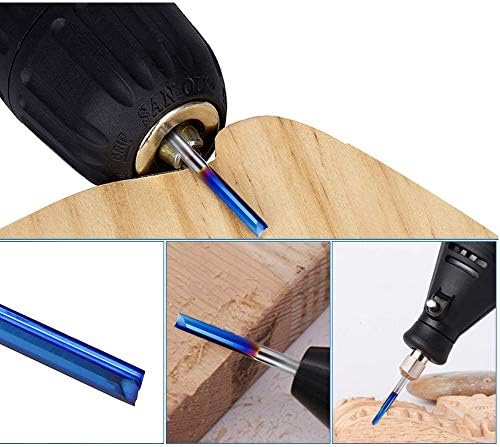 Hefute nano revestido de carboneto reto de extremidade 2 flautas cortador de moagem para madeira, PVC, bit de roteador