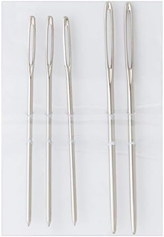 Tela de plástico Boye e agulhas de fios, 5pc, tamanho 16 e 18, 5 peças