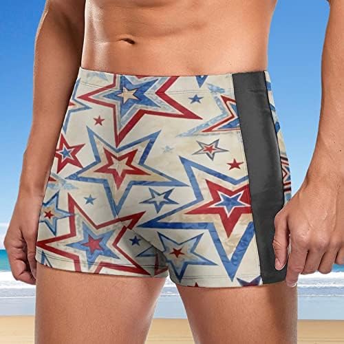 Shorts masculinos nado masculino Dia da Independência Verão Moda de Lazer Seaside Holida de praia Hot Mens extra longa