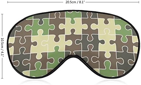 Puzzle Camuflage Funny Sleep Eye Máscara macia cobertura ocular com olho noturna ajustável para homens para homens Mulheres