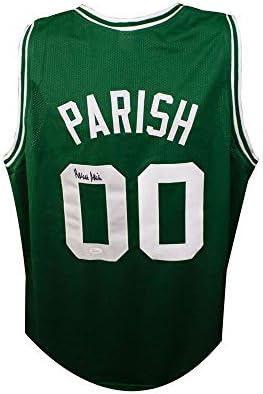 Robert Parish autografou o Boston Celtics Jersey Green Basketball - JSA COA