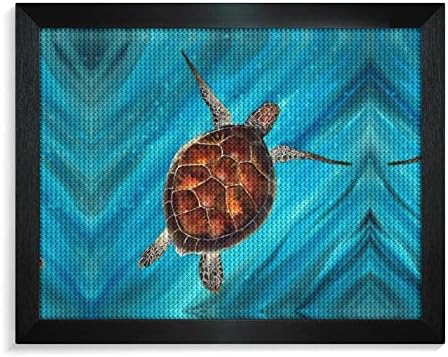 Kits de pintura de diamante de tartaruga marinha colorida de natação figura moldura 5d broca completa drill shrenestone artes decoração