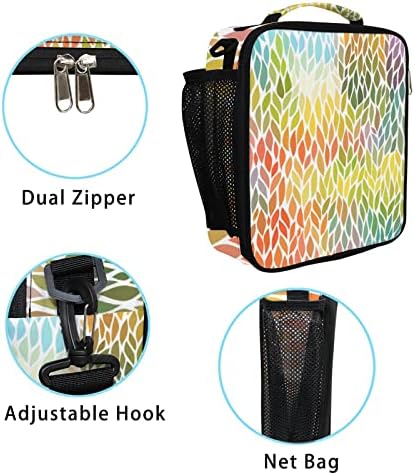 Tsingza Saco de lancheira isolada Abstract Colorful Pattern, 6.5L Portable Cooler Lanch Box Kit Tote Tote Kit para homens