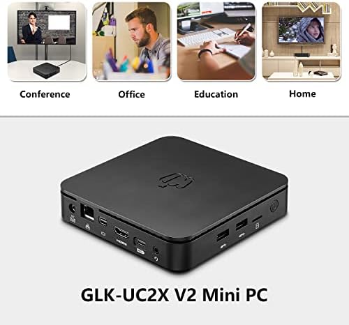 Jobs de pimenta GLK-UC2X V2 Mini pacote de PC com hub 3-em 1 USB-C com 1*VGA Port, 1*USB 3.0 Thunderbolt, 1*porta USB-C