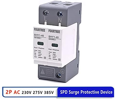 KQOO 2P AC SPD Proteção de surto 10〜20ka /20〜40ka /30ka〜60ka house raio protetor de raio de baixa tensão Dispositivo de proteção de baixa tensão 230V 275V