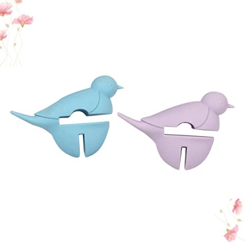 Bestonzon 2pcs Silicone Pot Clip Pot Clip Spoter Spatula Suport Clipe Uncensil Rest Clip Spoon Rest: Bird