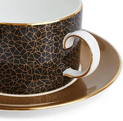 Wedgwood Gio Gold Gold Accent TEACUP & SCOSTER CONSELHO DE 4