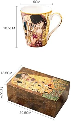 Conjunto de café Tddgg Bone China Porcelana Coffee Chart e Pires Set Box Box Presente de casamento