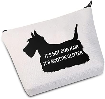 JXGZSO Scottie Gift It Not Dog Hair Itre Scottie Glitter Make Up Bag Scottish Terrier Gift Scottie Amante Scottie Proprietário Presente